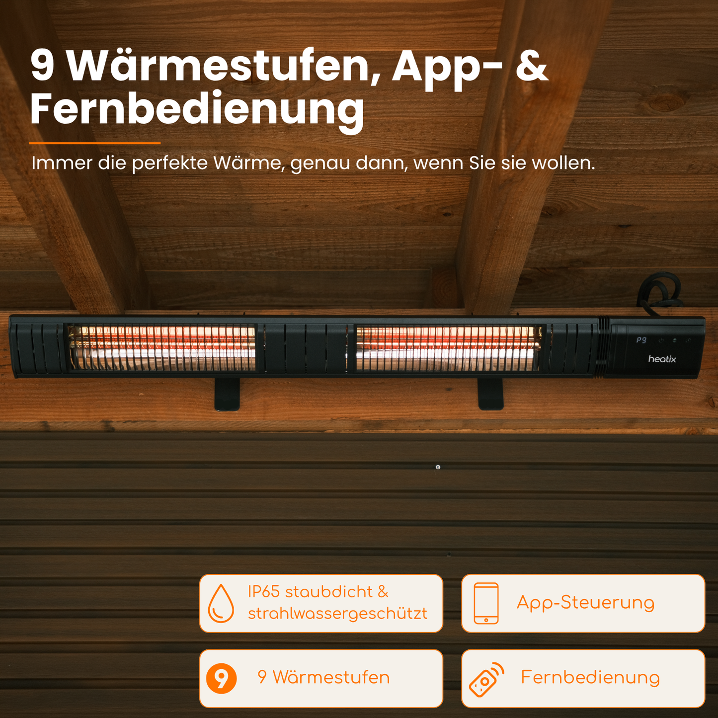 Heatix Smart Golden Shadow Wandheizstrahler 3000W