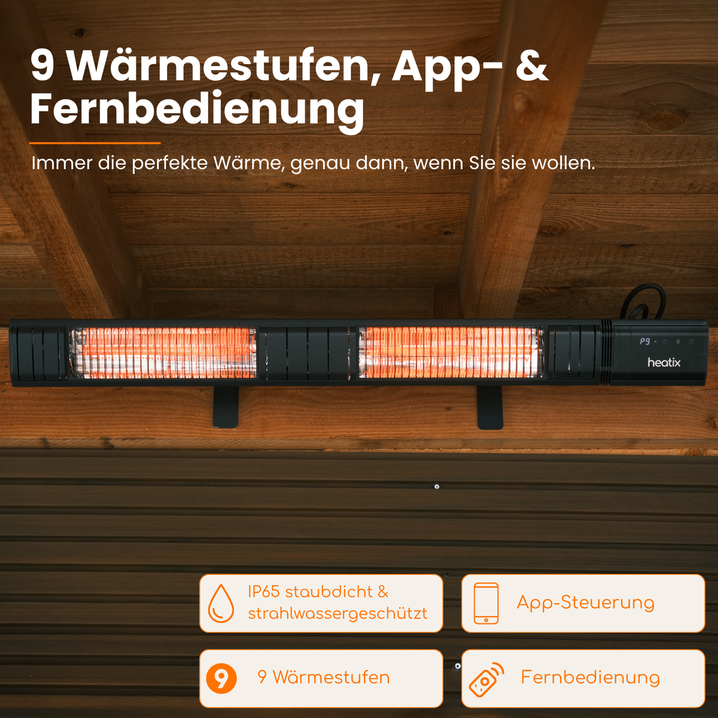 Heatix Smart Carbon Fiber Wandheizstrahler 3000W