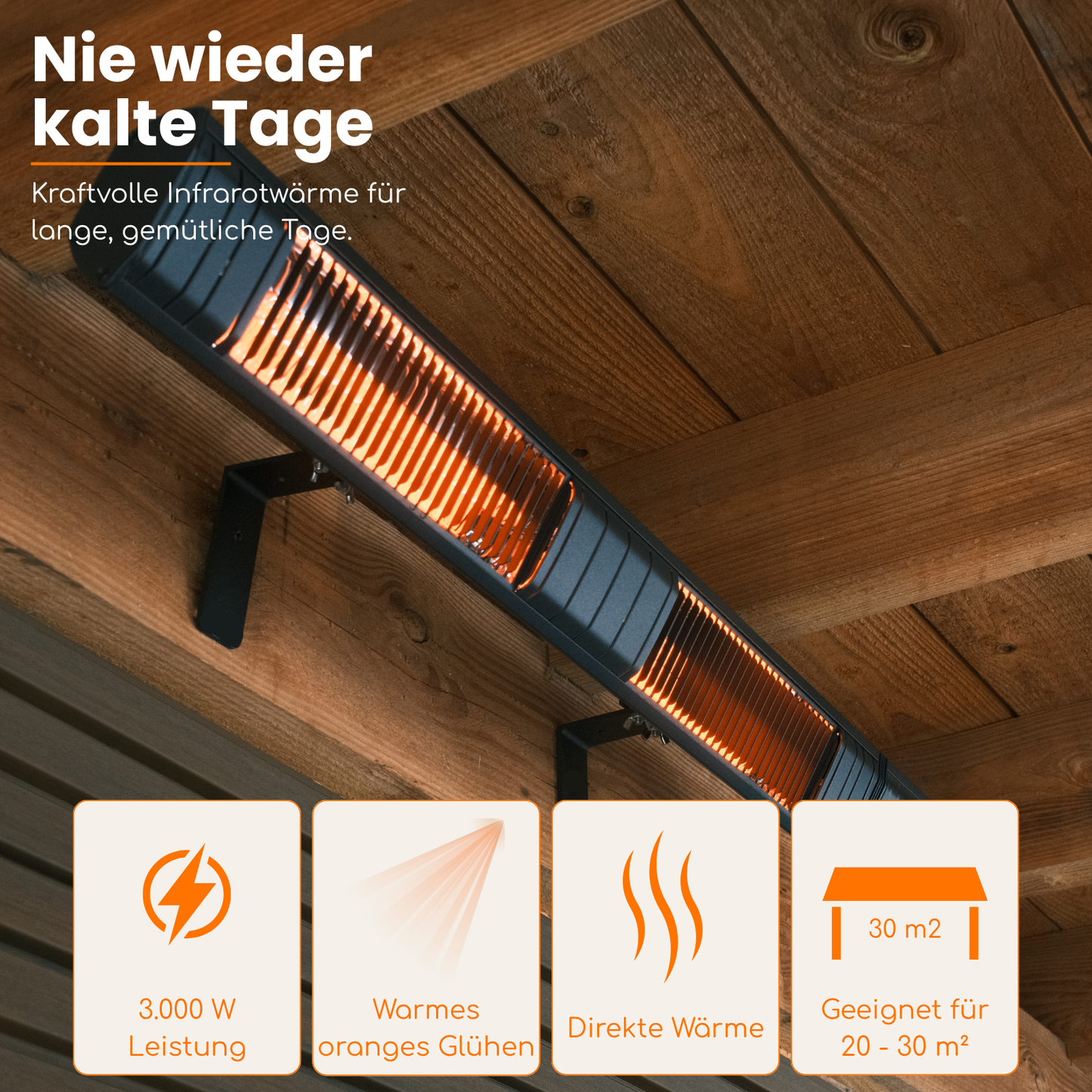 Heatix Smart Carbon Fiber Wandheizstrahler 3000W