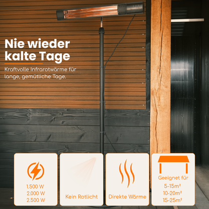 Heatix Carbon Rose Gold Standheizstrahler (1500W / 2000W / 2500W)