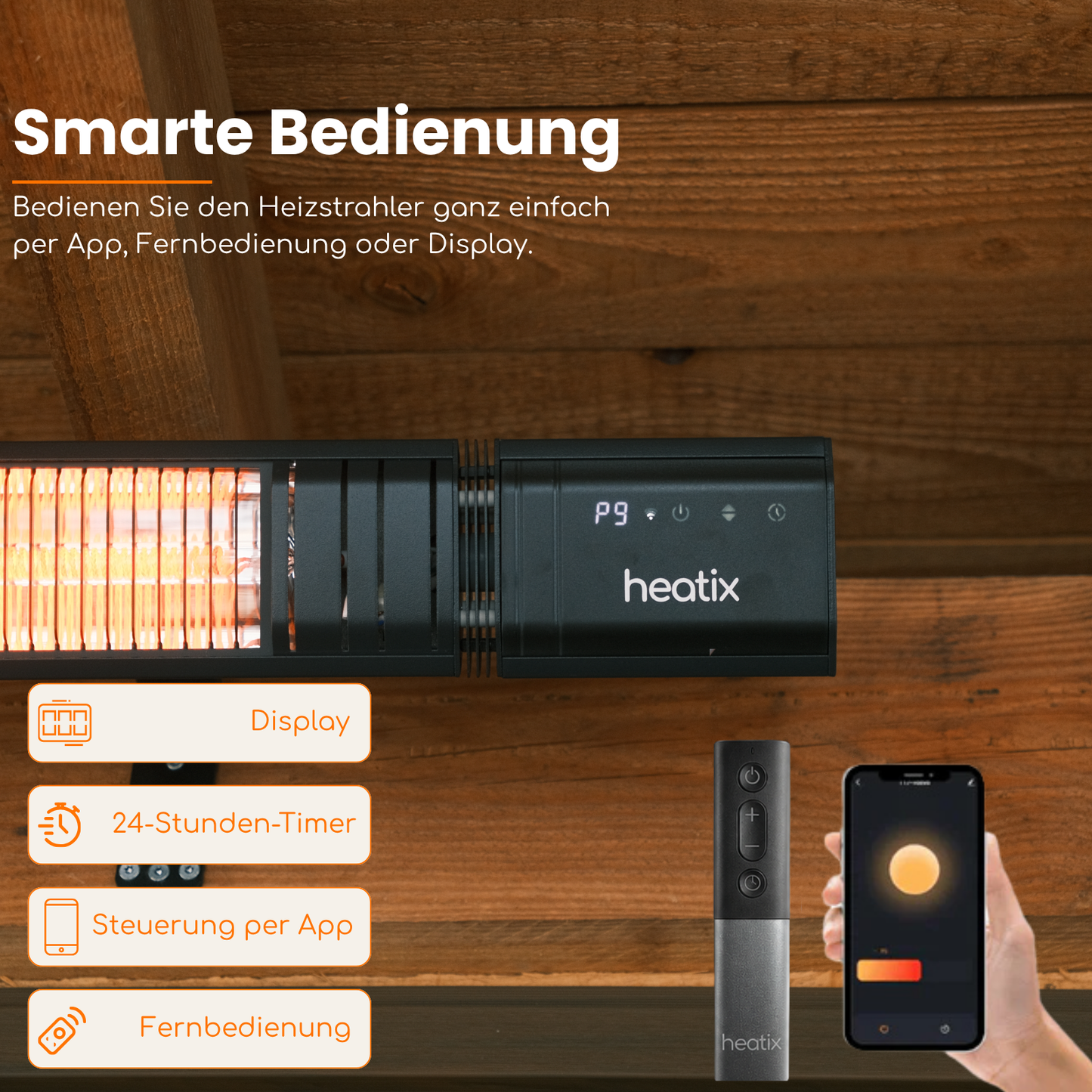 Heatix Smart Carbon Fiber Wandheizstrahler 3000W