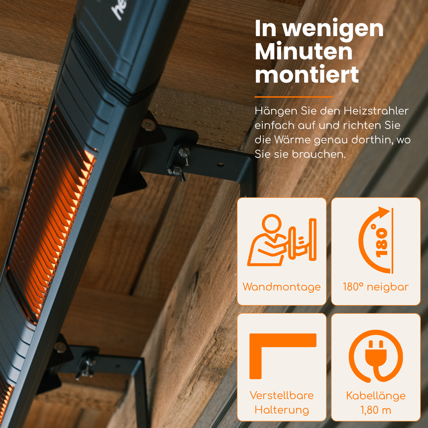 Heatix Smart Carbon Fiber Wandheizstrahler 3000W