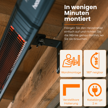 Heatix Smart Golden Shadow Wandheizstrahler 2000W