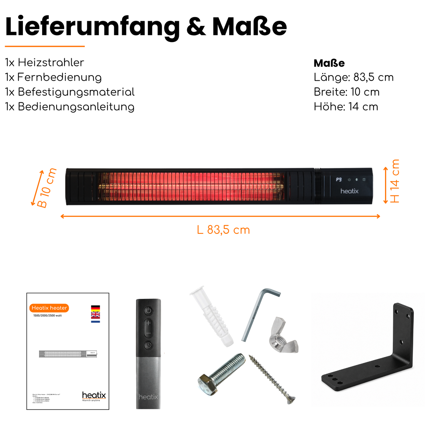 Heatix Smart Golden Shadow Wandheizstrahler 2500W