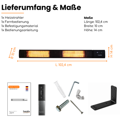 Heatix Smart Carbon Fiber Wandheizstrahler 3000W