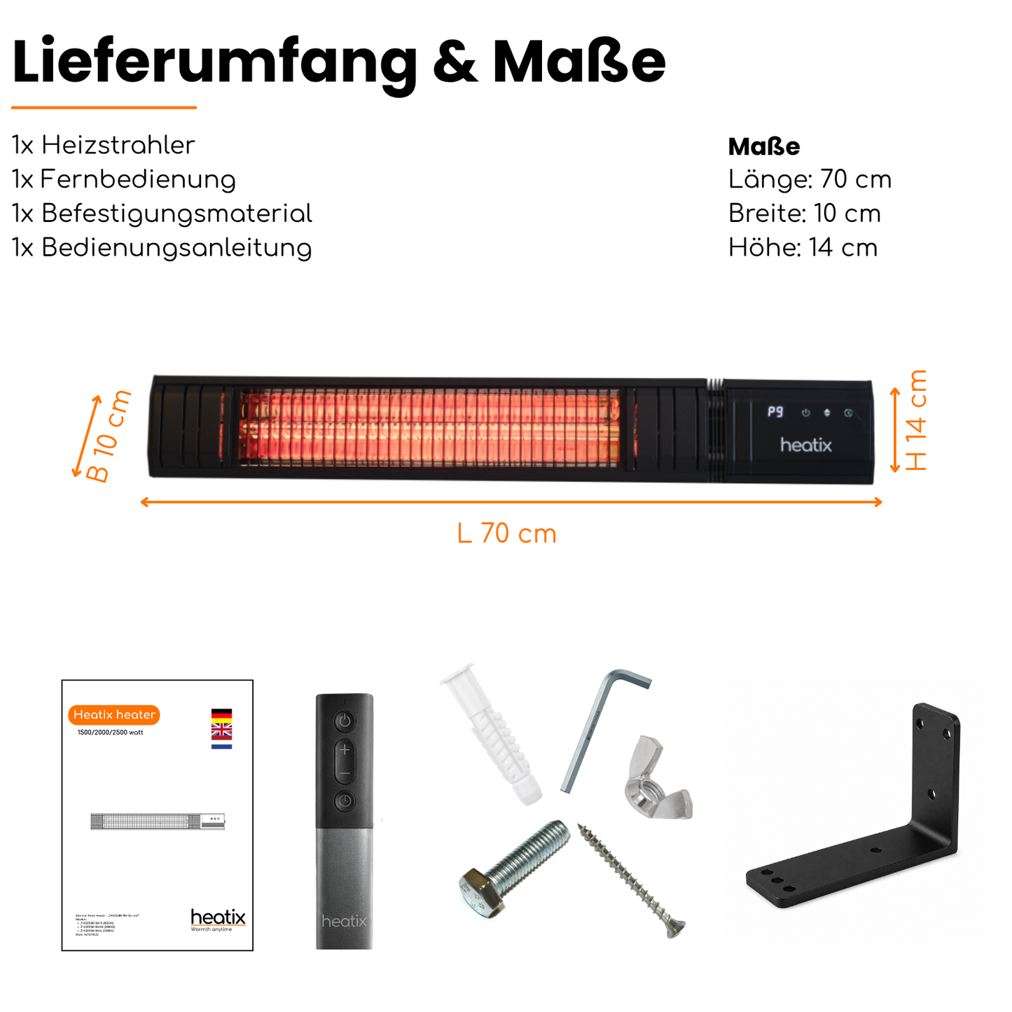 Heatix Smart Golden Shadow Wandheizstrahler 2000W