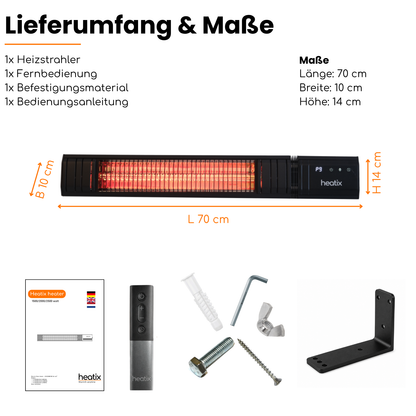Heatix Smart Golden Shadow Wandheizstrahler 2000W