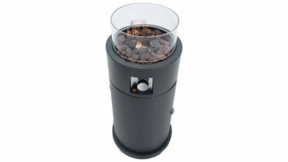 Sunred Bogo Flame grijze gas terrasverwarmer met 10500 Watt van boven voor fantastische sfeer