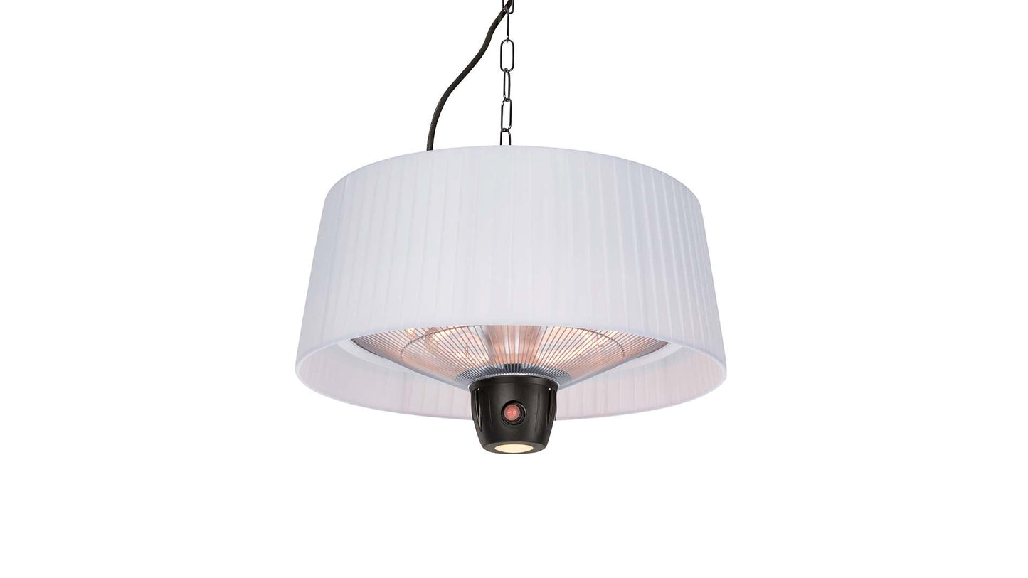 Sunred Compact Artix Bright weißer Hängeheizstrahler mit 1500 Watt und Fernbedienung