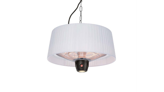 Sunred Compact Artix Bright weißer Hängeheizstrahler mit 1500 Watt und Fernbedienung