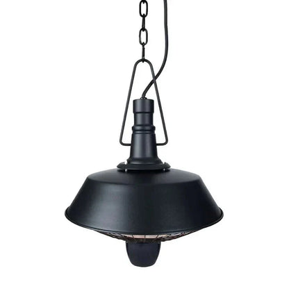 kap van de Zwarte hangende Sunred Indus terrasverwarmer met halogeen technologie