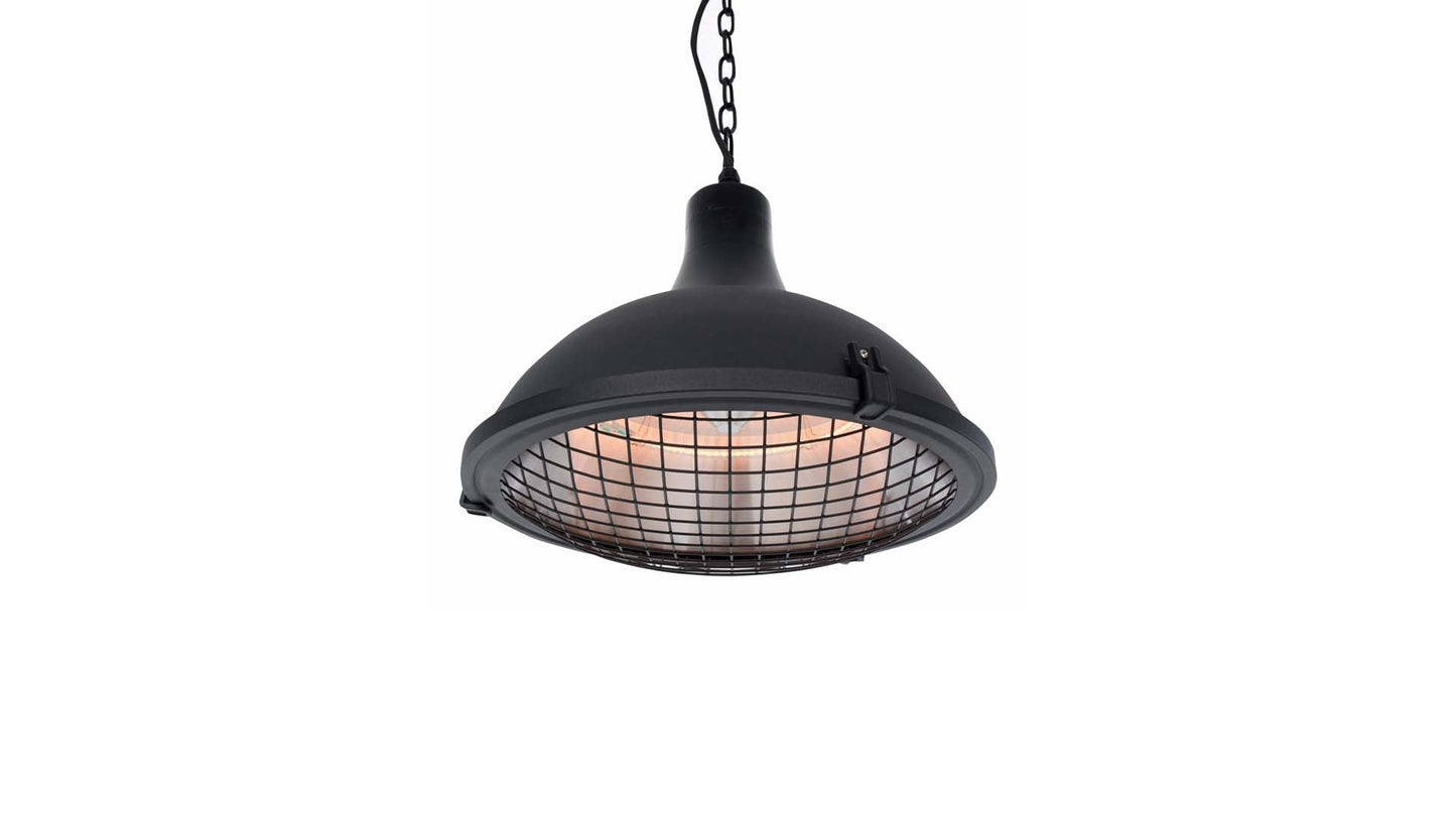 Sunred Indus II Bright schwarzer Hängeheizstrahler mit 2100 Watt
