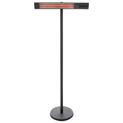 Schwarzer stehender Sunred Royal Diamond Dark Terrassenheizer mit 2500 Watt und Rose-Gold-Carbon-Technologie