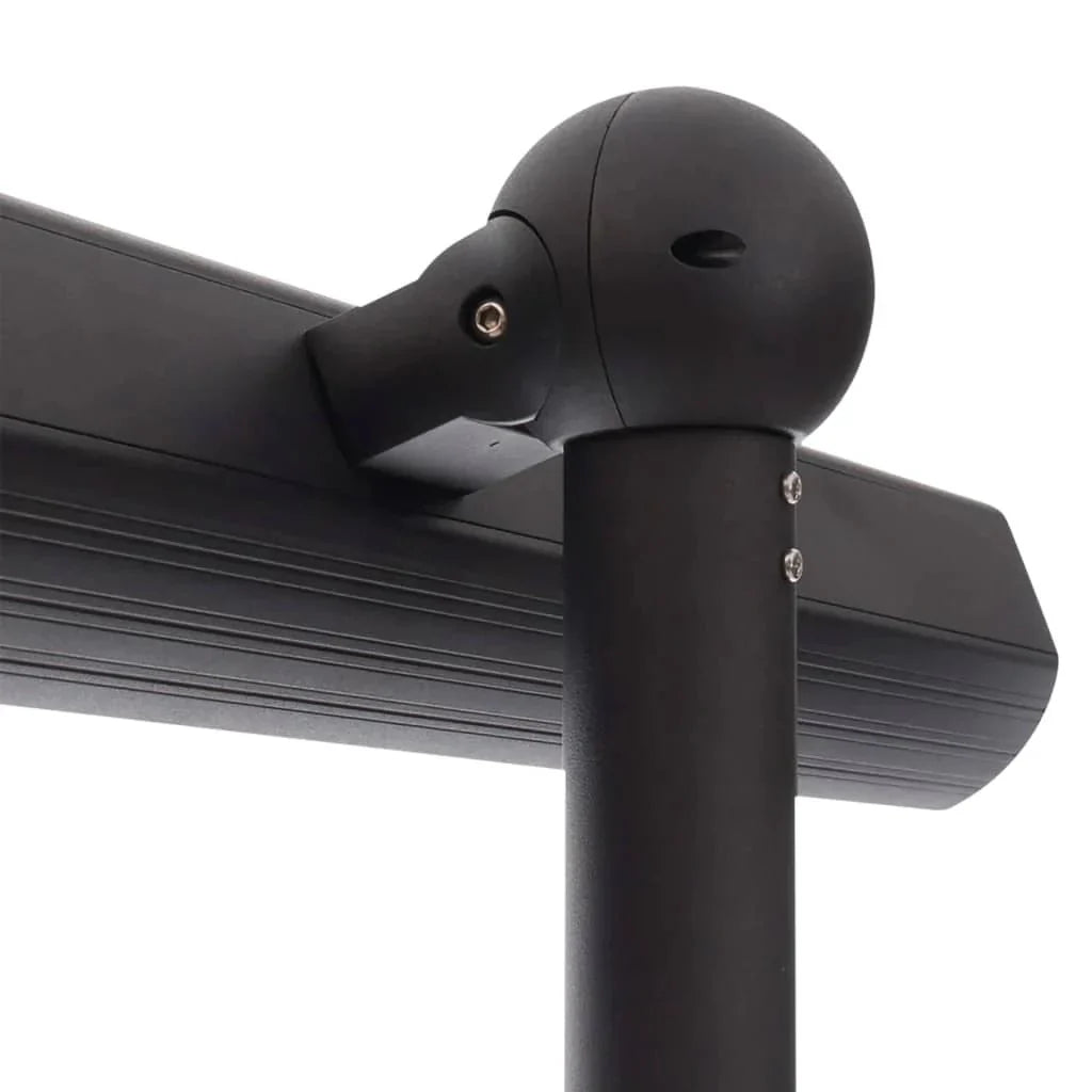 Sunred zwarte terrasverwarmer Royal Diamond Dark gemonteerd op standaard 