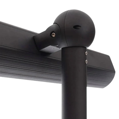Sunred zwarte terrasverwarmer Royal Diamond Dark gemonteerd op standaard 