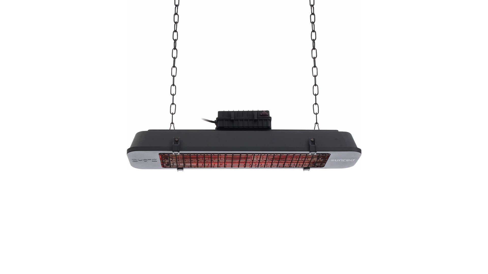 Sunred Vintage Dark schwarzer Hängeheizstrahler mit 2500 Watt