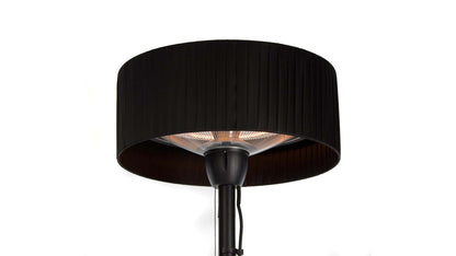gezellige Staande zwarte Sunred Artix Bright terrasverwarmer met infrarood licht