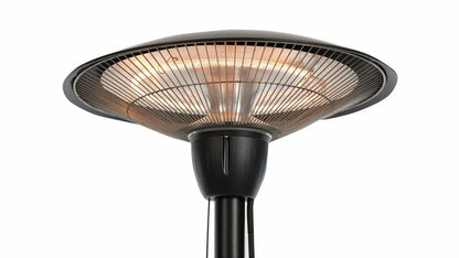 Schwarzer stehender Sunred Barcelona Bright Heizstrahler mit 1500 Watt