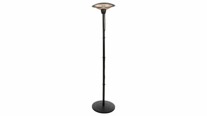 Schwarzer stehender Sunred Barcelona Bright Heizstrahler mit 1500 Watt