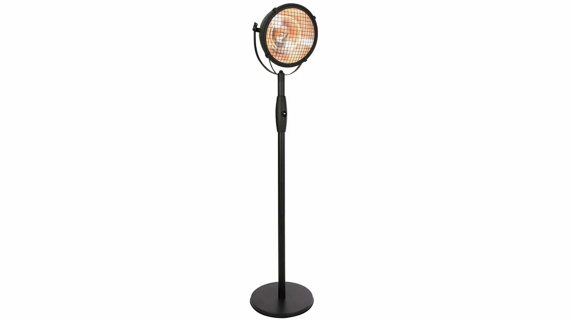 Schwarzer stehender Sunred Indus Bright Heizstrahler mit 2100 Watt