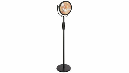 Schwarzer stehender Sunred Indus Bright Heizstrahler mit 2100 Watt