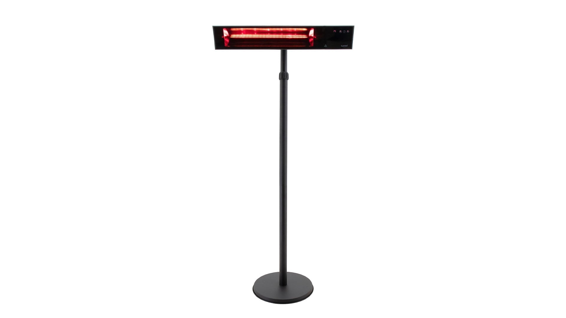 staande zwarte Sunred Proglax Gastro SMART heater met 2000 Watt