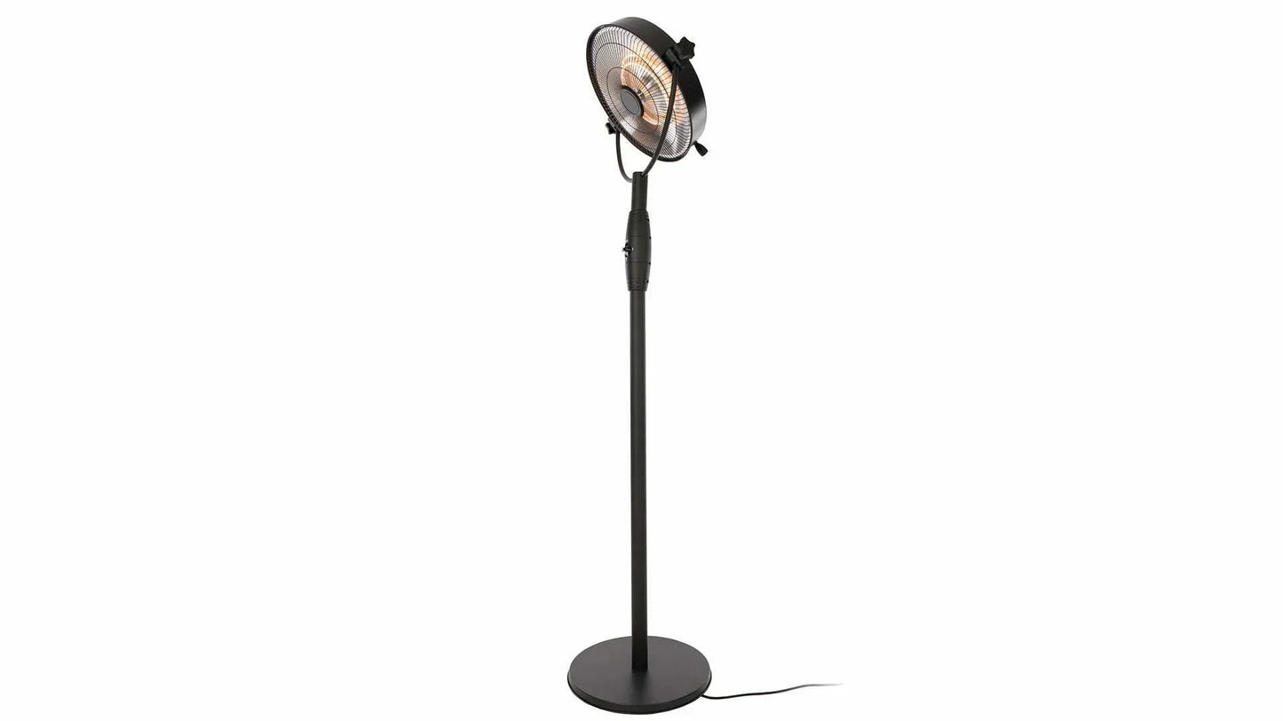 Stehender schwarzer Sunred Retro Bright Heizstrahler mit 2100 Watt