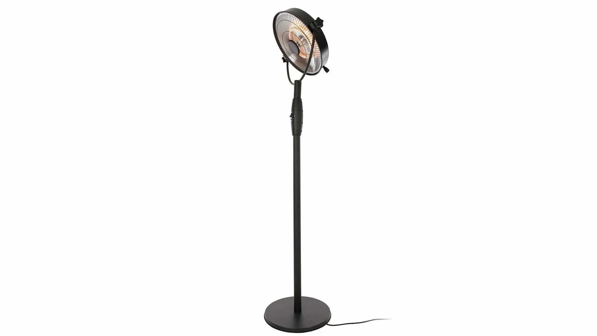 Stehender schwarzer Sunred Retro Bright Heizstrahler mit 2100 Watt