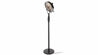 Stehender schwarzer Sunred Retro Bright Heizstrahler mit 2100 Watt