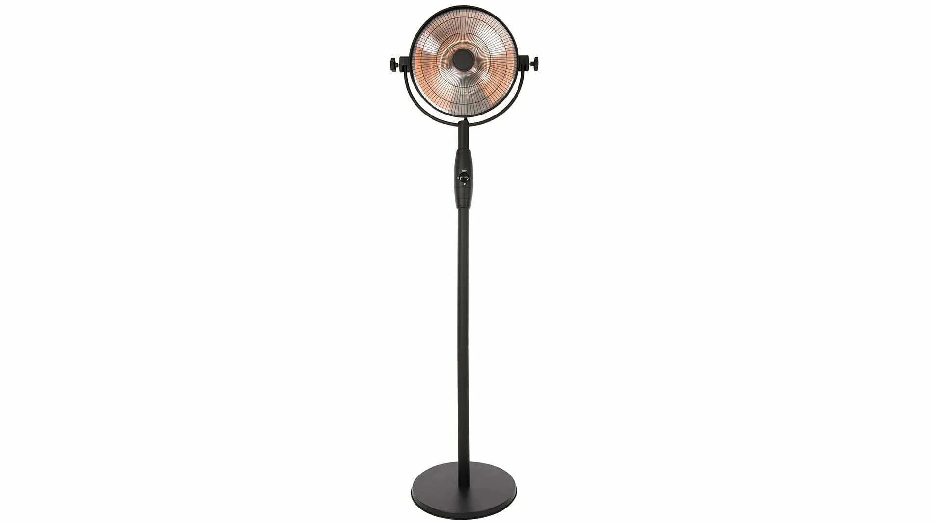 Stehender schwarzer Sunred Retro Bright Heizstrahler mit 2100 Watt