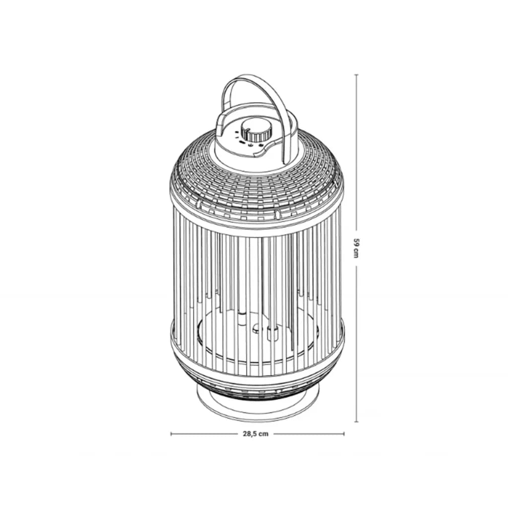 Tafelverwarmer Indox 1200 W halogeen zwart Sunred terrasverwarmer