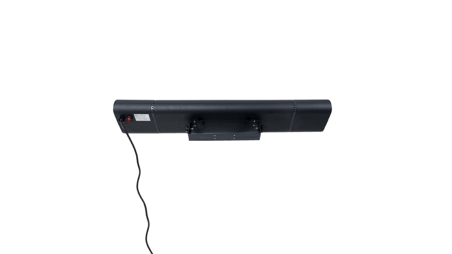 Sunred zwarte Sun and Sound Ultra Wandmodel heater met Bluetooth boxen