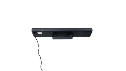 Sunred zwarte Sun and Sound Ultra Wandmodel heater met Bluetooth boxen